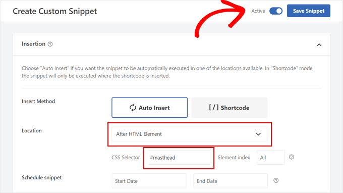 Placing the Hero Banner shortcode below the header with WPCode Placing the Hero Banner shortcode below the header with WPCode