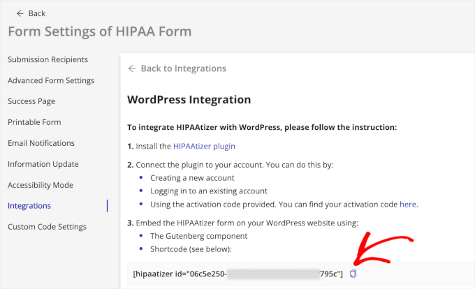 Copying shortcode Copying shortcode