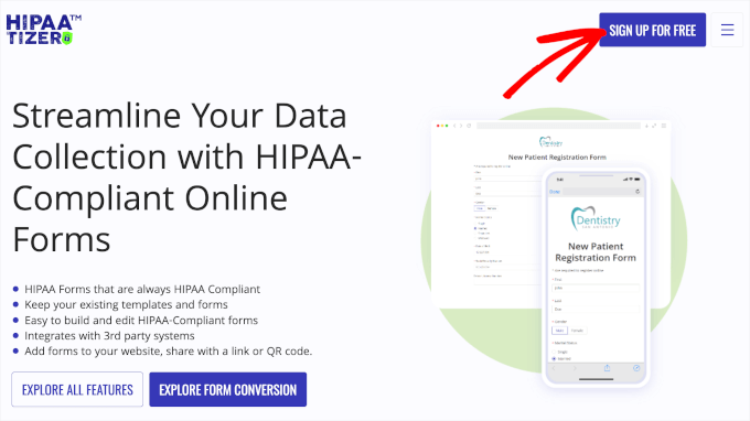 Signing up for HIPAAtizer for free Signing up for HIPAAtizer for free
