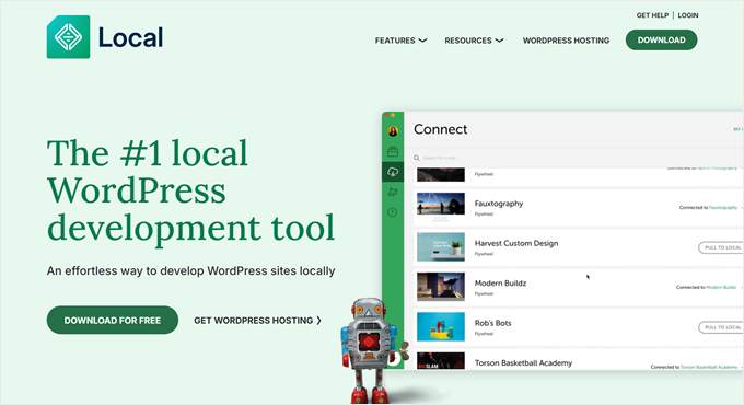 The Local WP homepage The Local WP homepage