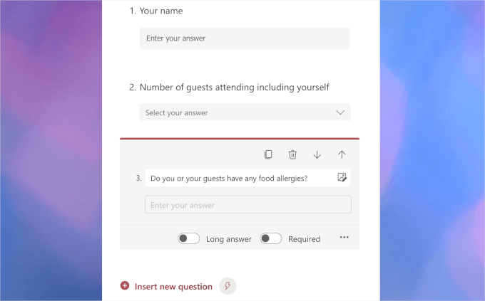 Editing a field Editing a field