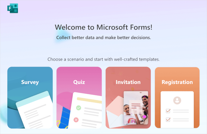 Choosing form type Choosing form type