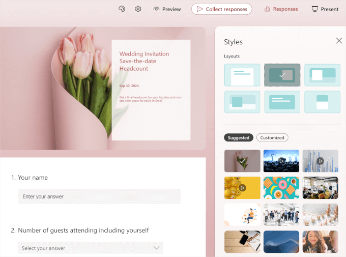 Styling wedding invitation form Styling wedding invitation form