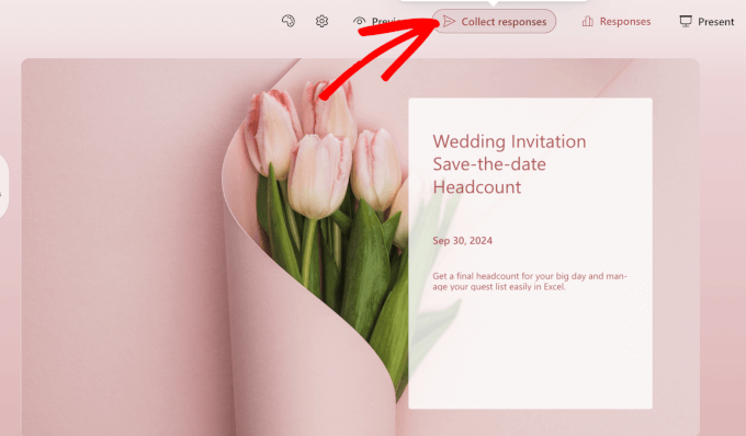 Collect responses button Collect responses button