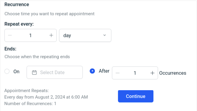 Web sitenizde tekrarlayan rezervasyonları kabul etme