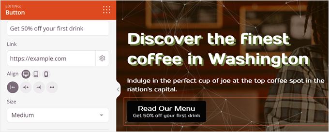 Changing the button link in SeedProd Changing the button link in SeedProd