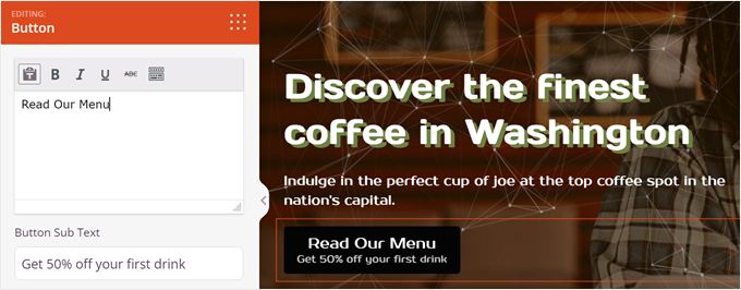 Changing the button text in SeedProd Changing the button text in SeedProd