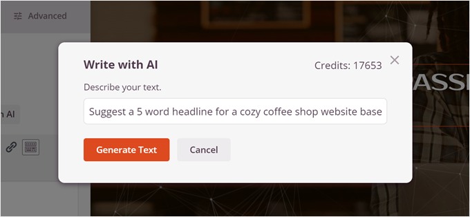 Generating AI text with SeedProd Generating AI text with SeedProd