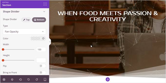 Adding a custom shape divider in SeedProd Adding a custom shape divider in SeedProd
