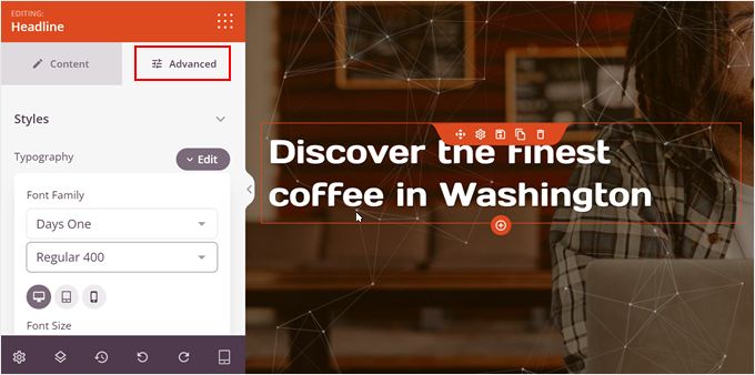 Changing the text typography in SeedProd Changing the text typography in SeedProd