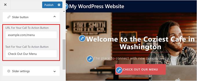 Adding a link to the hero image button in Sydney theme Adding a link to the hero image button in Sydney theme