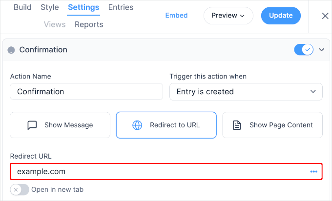 Adding URL to redirect users Adding URL to redirect users