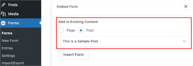 Embedding Gravity Forms into an existing post Embedding Gravity Forms into an existing post