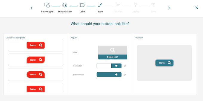 Buttonizer kullanılarak oluşturulmuş bir arama çubuğu örneği Buttonizer kullanılarak oluşturulmuş bir arama çubuğu örneği