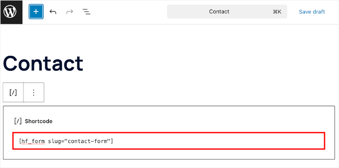 HTML Forms' shortcode added HTML Forms' shortcode added