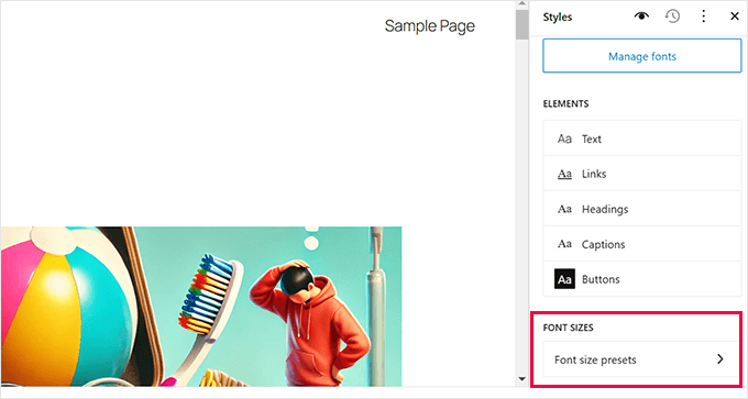 Presetări dimensiune font Presetări dimensiune font