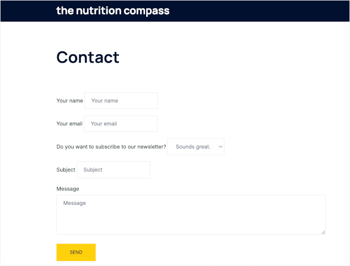 HTML Forms on a live site HTML Forms on a live site