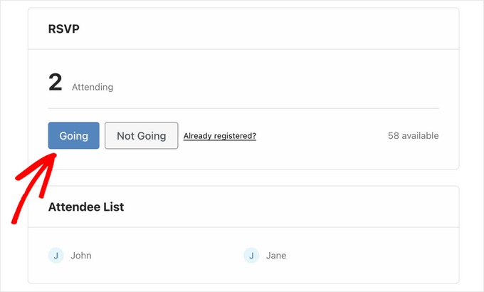 Add Going and Not Going Buttons to your events calendar with the RSVP addon Add Going and Not Going Buttons to your events calendar with the RSVP addon