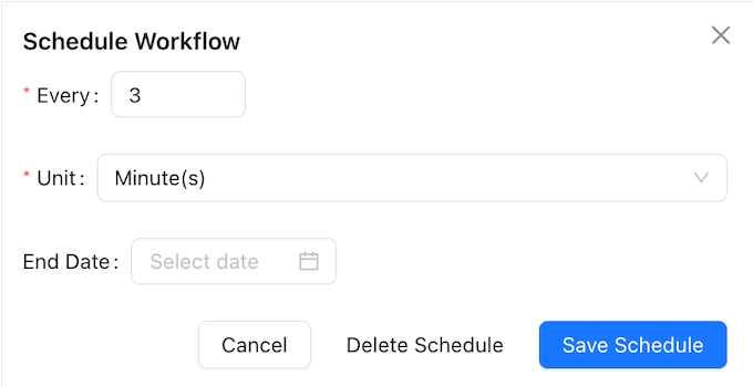 Scheduling automated workflows Scheduling automated workflows