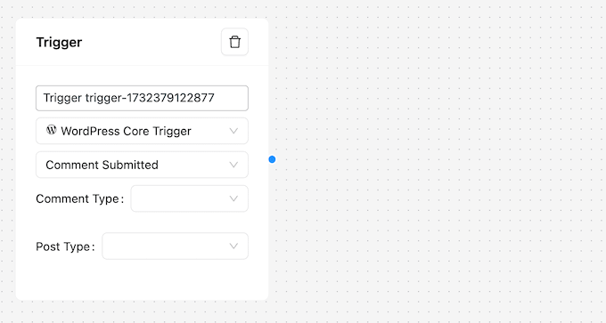 Selecting an automatic or manual trigger Selecting an automatic or manual trigger