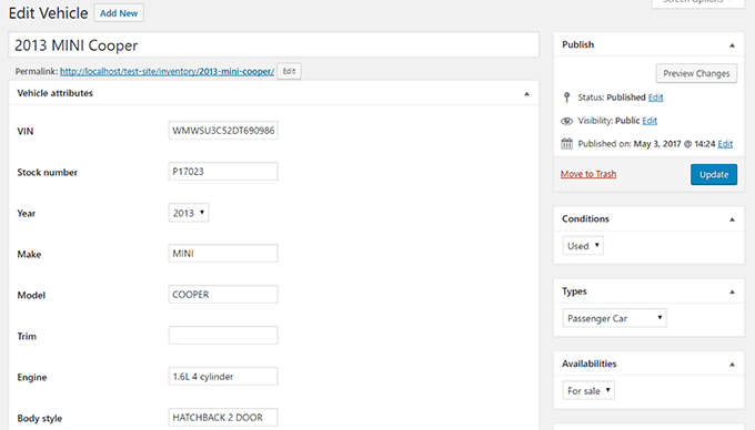 Araba Bayi İlanlarında Araç Düzenleyici