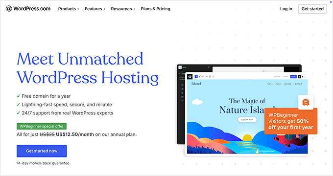 WordPress.com Hosting Special Offer for WPBeginner Readers WordPress.com Hosting Special Offer for WPBeginner Readers