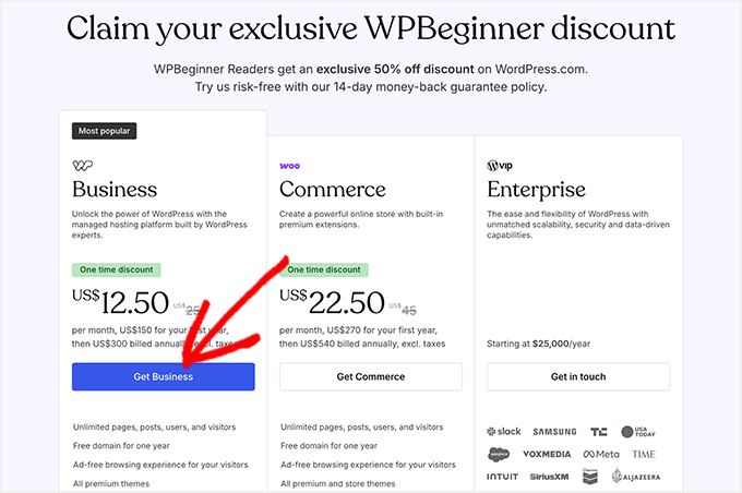 WordPress.com exclusive pricing for WPBeginner users WordPress.com exclusive pricing for WPBeginner users