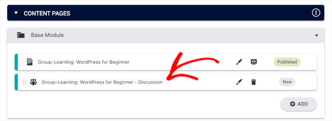 Group automatically added to Content Pages Group automatically added to Content Pages