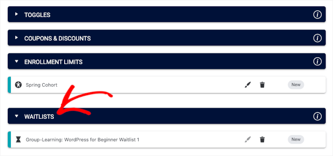 Waitlists autogenerated when setting up enrollment capacity Waitlists autogenerated when setting up enrollment capacity