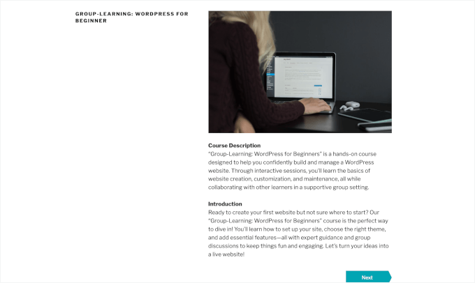 AccessAlly course on the front end AccessAlly course on the front end