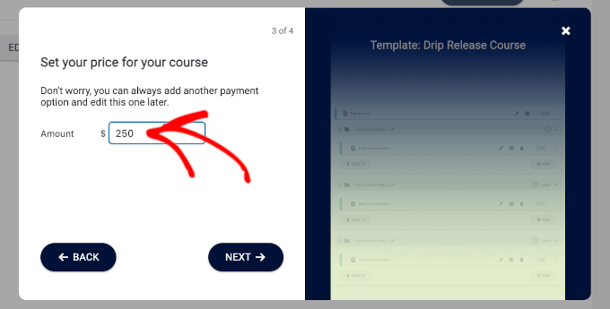 Defining the one time payment amount Defining the one time payment amount