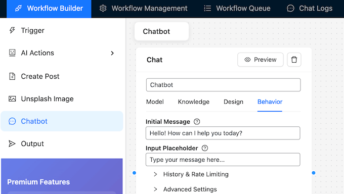 An example of an AI chatbot created using a WordPress plugin An example of an AI chatbot created using a WordPress plugin