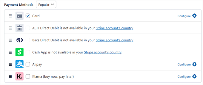 Choose a payment option Choose a payment option
