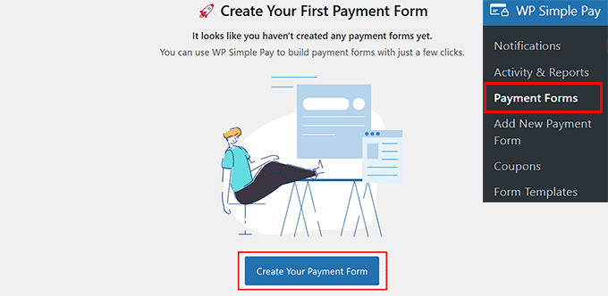 Click Create your Payment form button Click Create your Payment form button