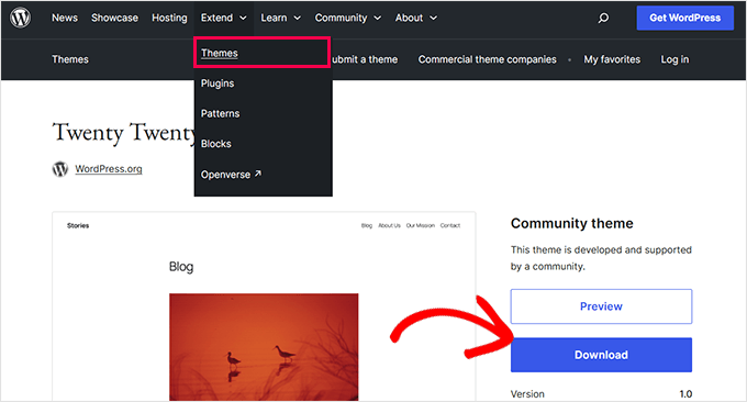 Download a default theme Download a default theme