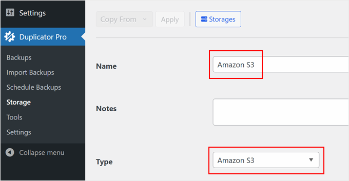 Hinzufügen von Amazon S3 als Speicheroption in Duplicator Hinzufügen von Amazon S3 als Speicheroption in Duplicator