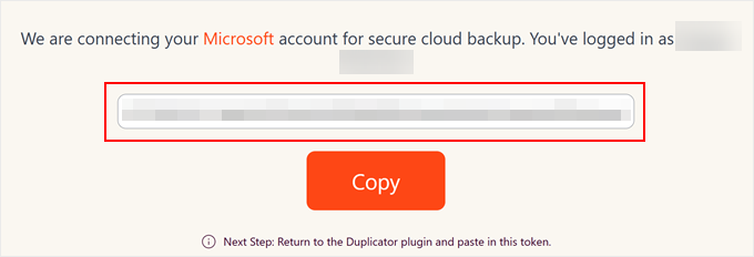 Copying Duplicator-OneDrive authorization code Copying Duplicator-OneDrive authorization code