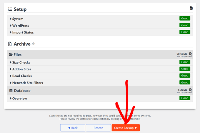 Proceeding to backup the WordPress multisite with Duplicator Proceeding to backup the WordPress multisite with Duplicator