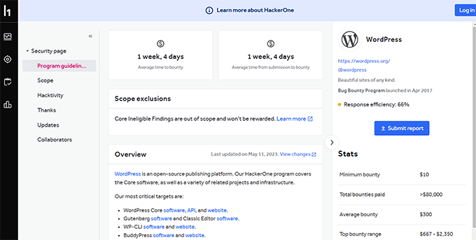 WordPress bug bounty program WordPress bug bounty program
