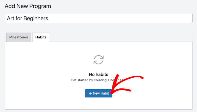 Adding new habit Adding new habit