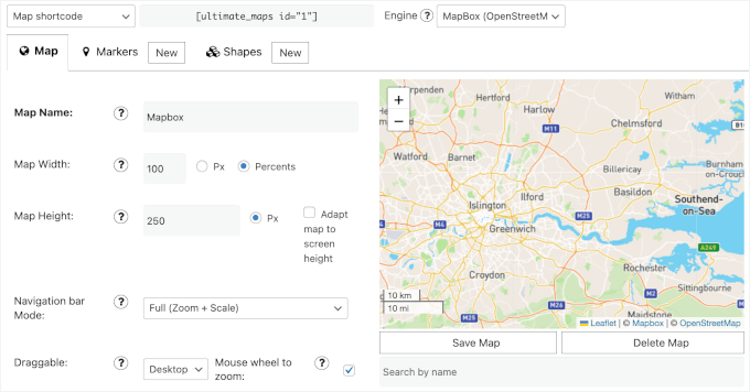 Adding the Mapbox map using Ultimate Maps