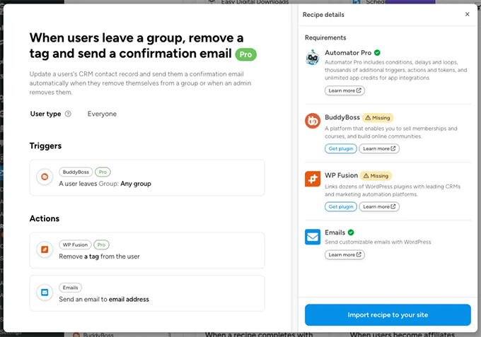 Automation library in Uncanny Automator Automation library in Uncanny Automator