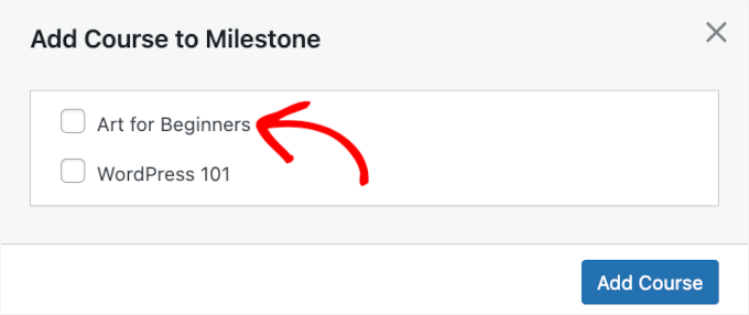 Adding courses to milestones Adding courses to milestones