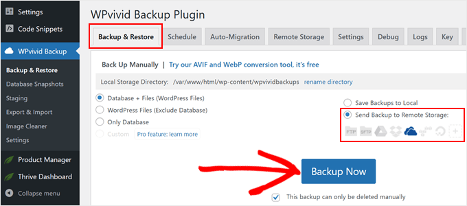 Backing up WordPress to OneDrive with WPvivid Backing up WordPress to OneDrive with WPvivid