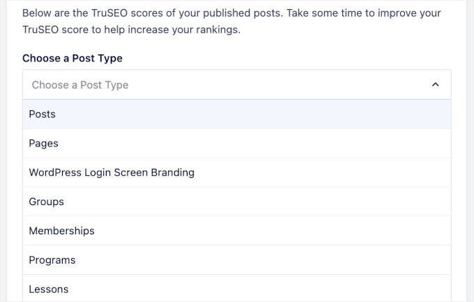 Gönderi türlerini seçme Gönderi türlerini seçme