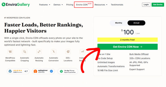 Get the Envira CDN plugin