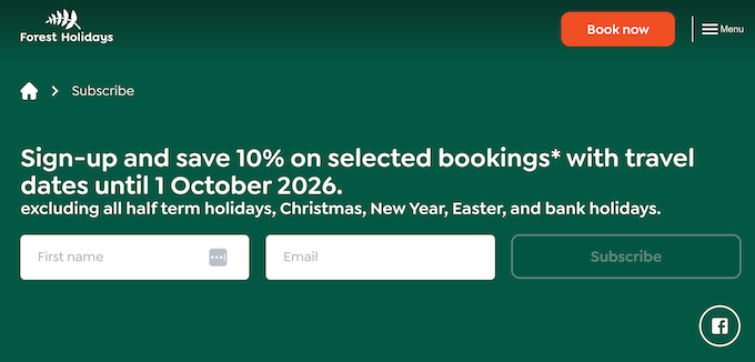 メーリングリスト登録フォームの例