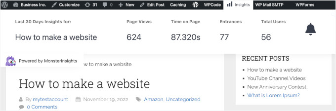 Seeing blog stats on the front end Seeing blog stats on the front end