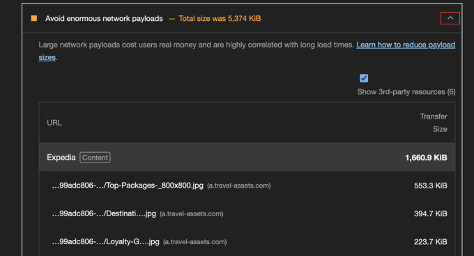 Google Lighthouse'un 'Büyük Ağ Yüklerinden Kaçının' Mesajını Genişletme