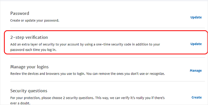 PayPal security options PayPal security options
